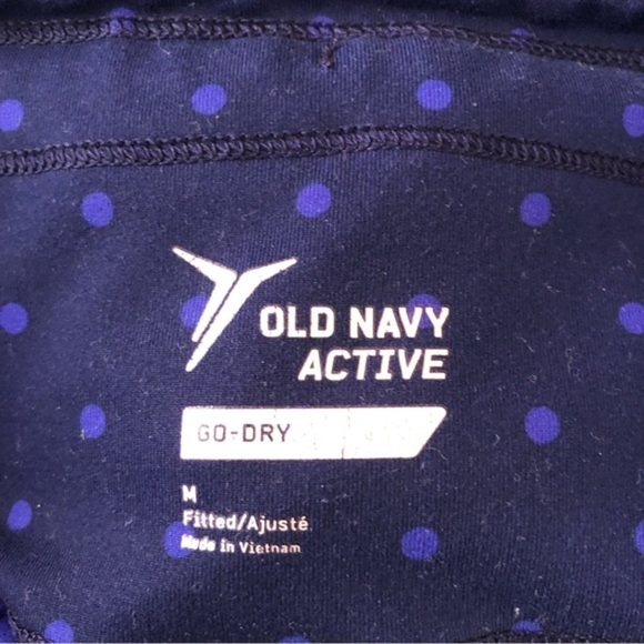 OLD Navy Size Med Blue Polka Dot Activewear Capris - Picture 4 of 5